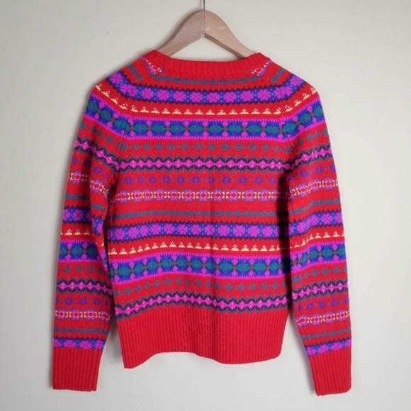 J Crew Red Wool Sweater Size Small - Picture 2 of 4
